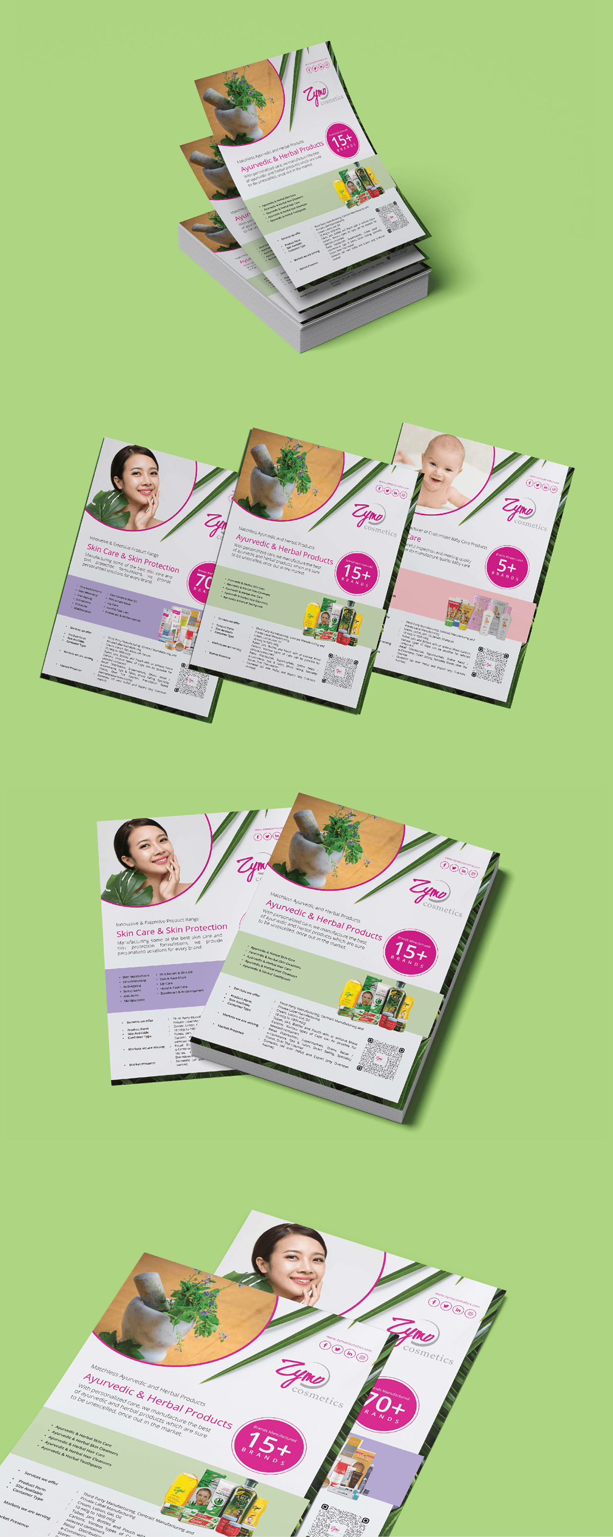 Zyno Cosmetics Product Flyer Series