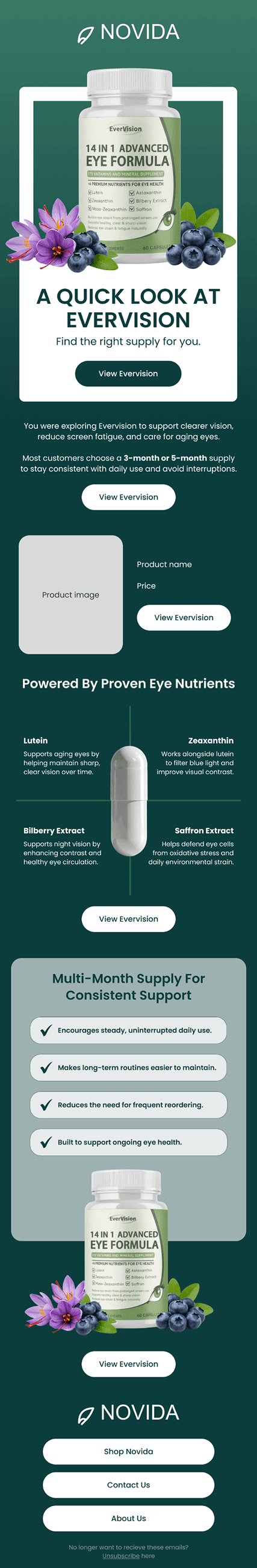 Novida Healthcare Product Email